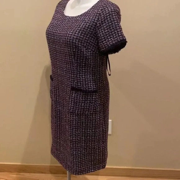 Talbots TWEED FRINGE SHIFT dress - Picture 6 of 12